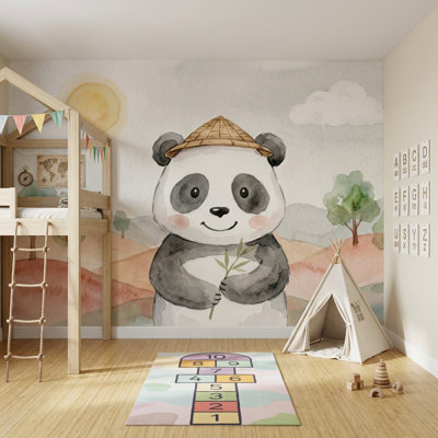 Papier peint texturé aquarelle pour enfants