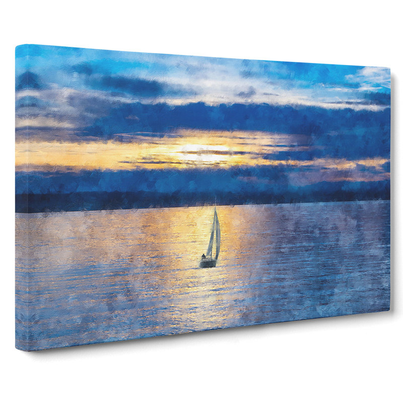 Sailing Boat Vol.1 - Wrapped Canvas Painting, 35cm H x 50cm W x 3cm D