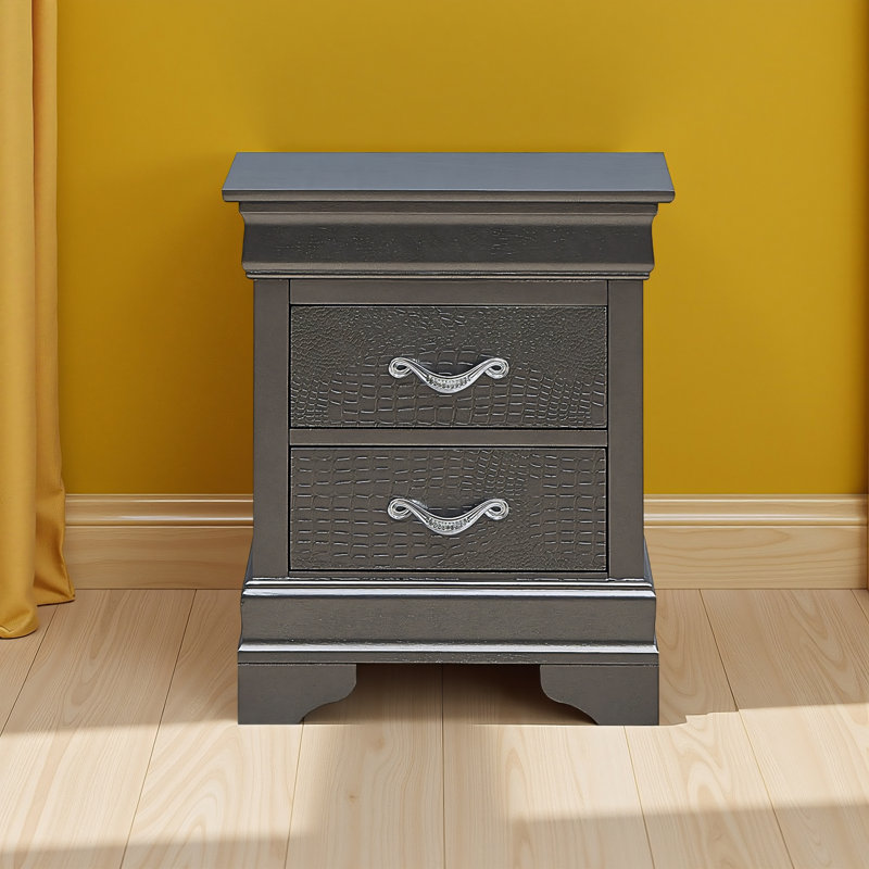 Ensemble de 2 tables de chevet Eslov, Noir métallique