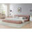 King Size  Upholstered Bed Frame With Thick Fabric, Chenille Fabric Grounded Queen Size Platform Bed With Headboard And Solid Frame. No Box Spring Needed-Pink-710850584-710850585