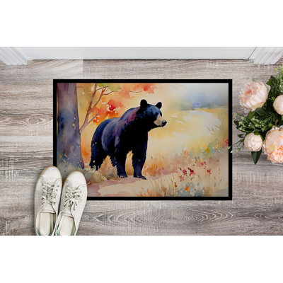 Roena American Black Bear Non-Slip Indoor and Outdoor Door Mat