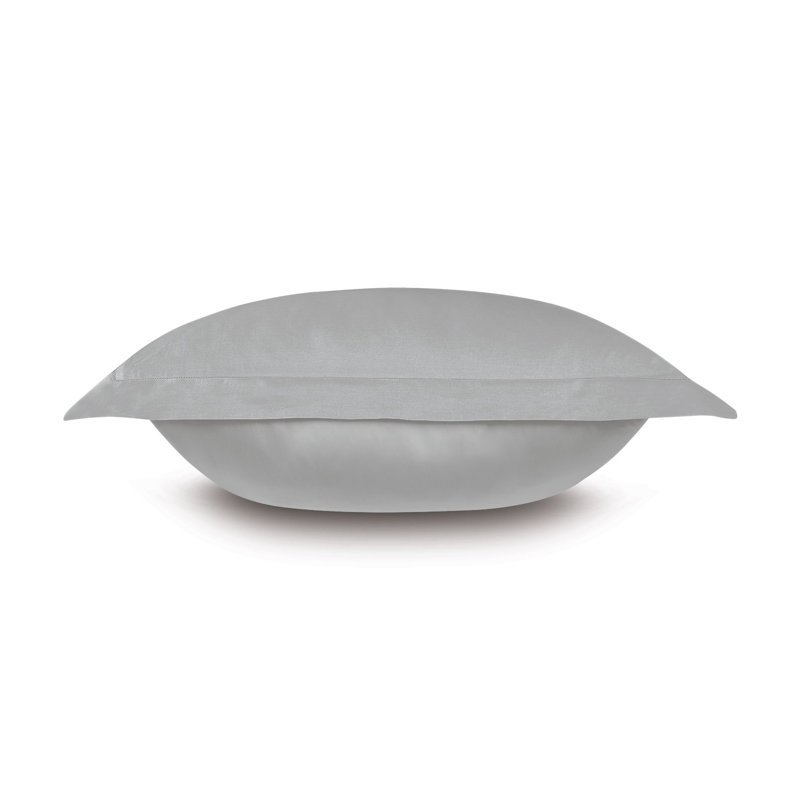 Deluca Cotton Pillow Sham, Silver, Standard