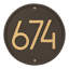 Round Modern Personalized 1-Line Wall Address Plaque-207286658-207286683