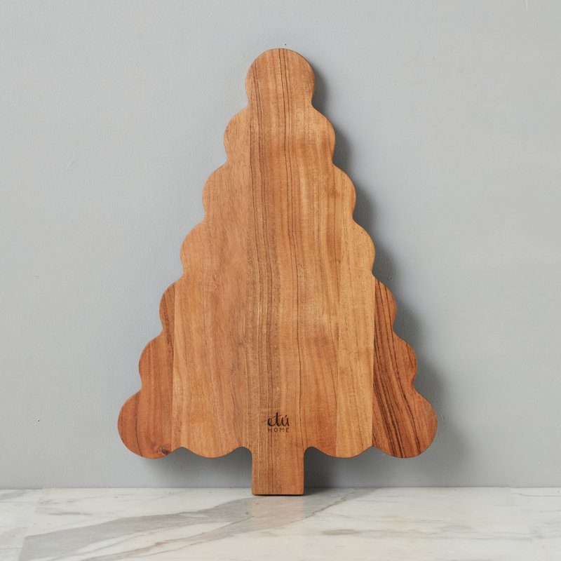 Scalloped Tree Cutting Board - Natural