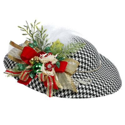 Hat Ornament, Black - 11.5 X 11.5 Inches