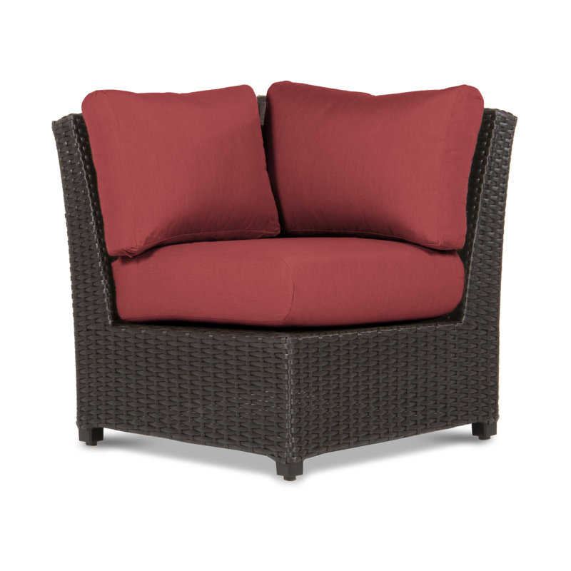 Siesta Key Outdoor Corner Wedge Lounge Chair, Canvas Henna Sunbrella® Canvas