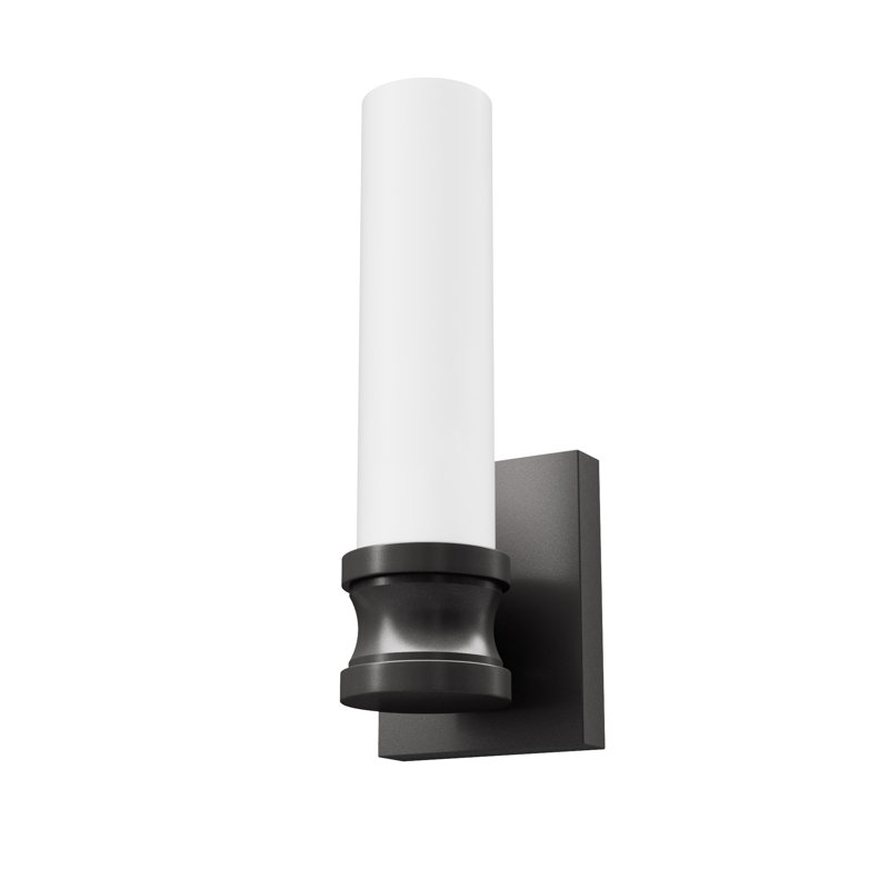 Lenlock Aluminum Armed Sconce, White, Noble Bronze