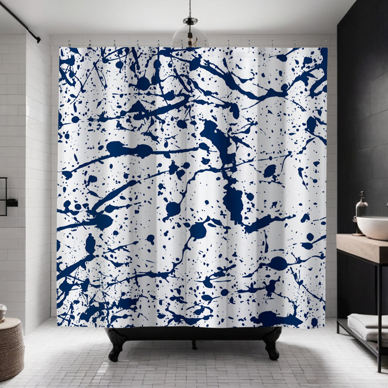 Rideau de douche Coco, Bleu marine