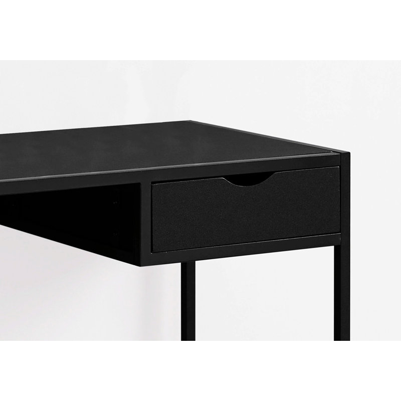 42" Metal Computer Desk, Black