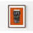 Cadre photo brun simple avec passe-partout