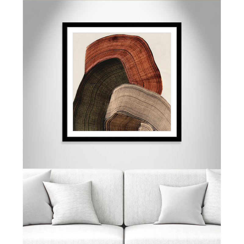 «Folded Earth I» par Casa Fine Arts, 37.5'' W x 37.5'' H, Imprimé mat, Noir satiné