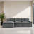 107.92" Upholstered Reversible Sectional Sofa Couch for Living Room-2060366814