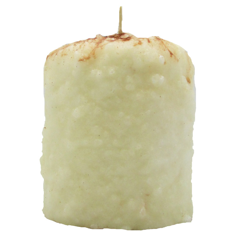 Bougie fantaisie en marshmallow de parfum toasted, Bougie grasse grosse H 4 po x l 3,5 po x P 3,5 po