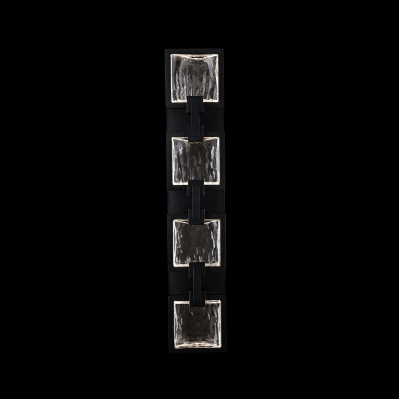 Pop Star 3 Light Crystal LED Outdoor Wall Light, 26'' H x 5'' W x 3.25'' D, 4 Lights