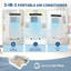Climatiseur portatif 8 000 BTU - refroidissement 3 en 1, déshumidificateur et ventilateur - fonctionnement silencieux, mobilité facile - refroidit jusqu'à 350 pieds carrés blanc