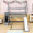 Twin Over Full L-Shaped Bunk Bed With Slide, Storage Stairs And Ladder-1716717454