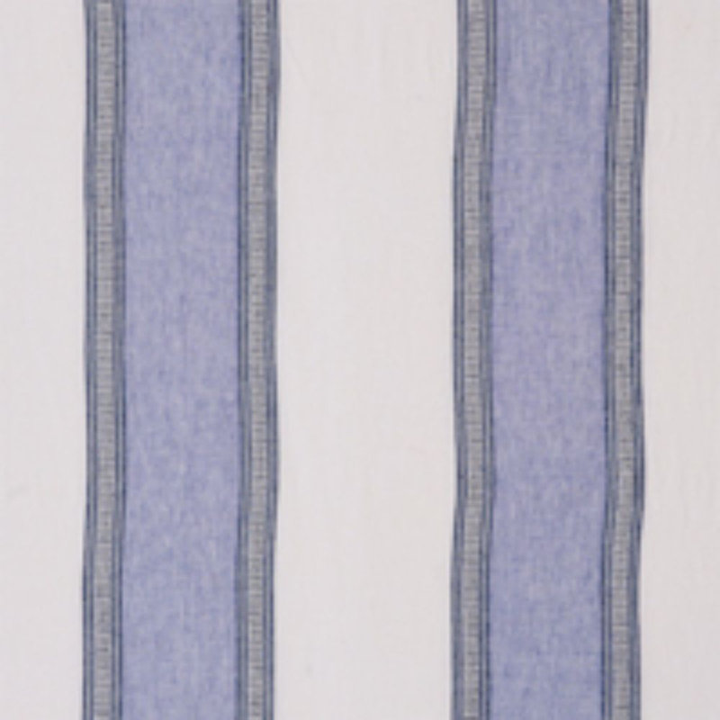 Senita Stripe Sheer Fabric, Blue/ Medium Blue