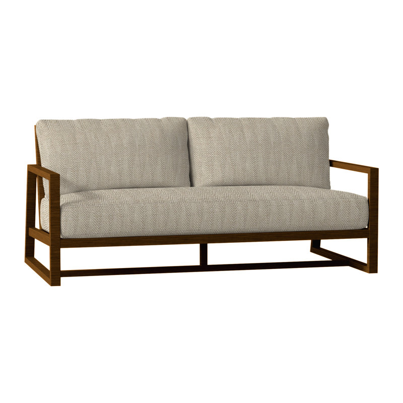Causeuse Avondale, Sans bourrure + bourre standard, Chevron sable, Aluminium Avondale