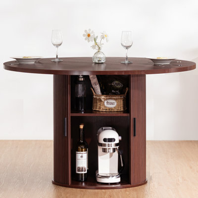 48"W Round Dining Table Seats 6