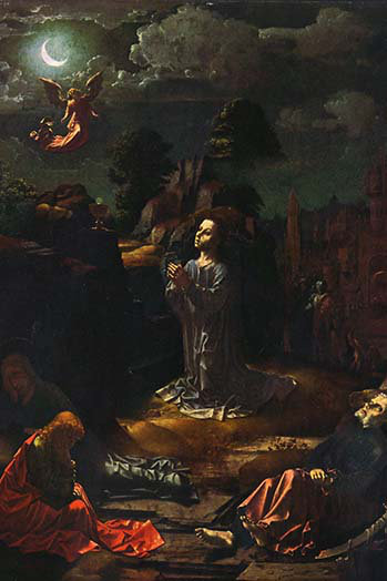 «Christ at the Mount of Olives» par Jan Gossaert, reproduction d'art