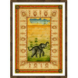 Elephant At Play In Landscape Giclee Print by Soicher Marin Archives