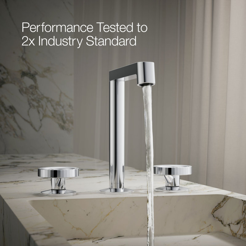 Components™ Bathroom Sink Handles with Industrial Design, Polished Chrome