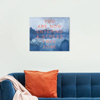 Motivation, citations et dictons sans stress - reproduction d'art textuel sur toile tendue