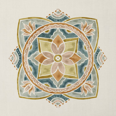 Summer Mandala II - Wrapped Canvas Painting