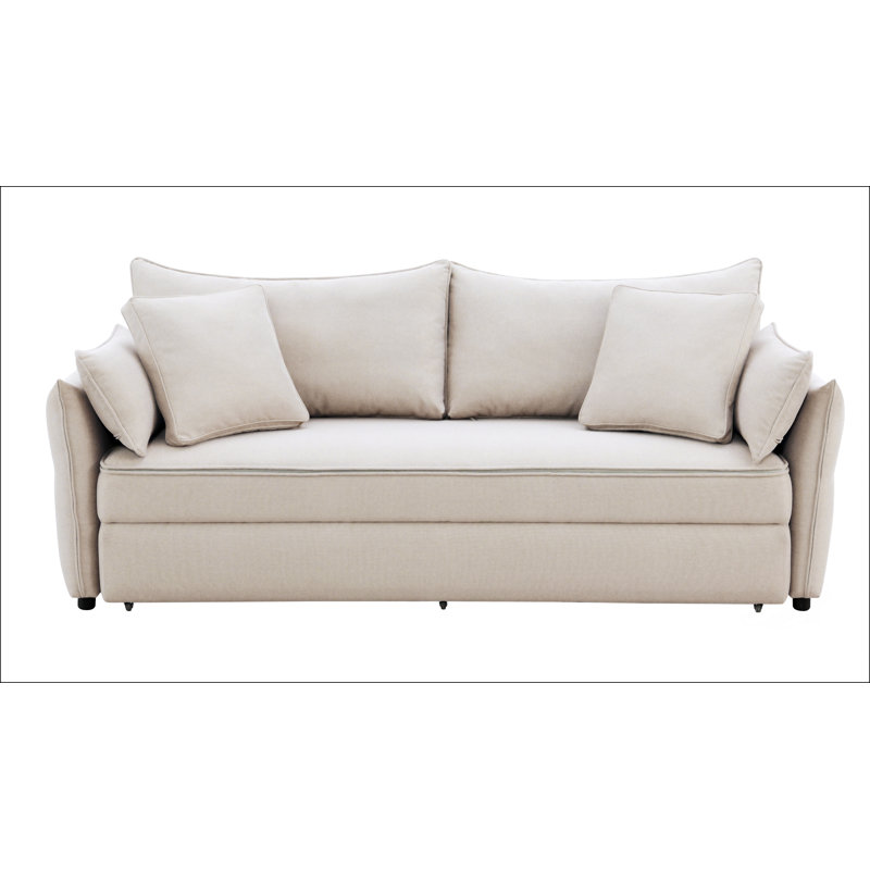 Lit gigogne escamotable en tissu avec rangement