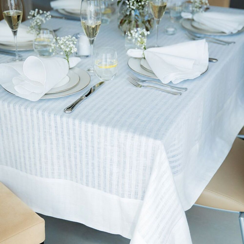 Greenwich Tablecloth, Beige, 60" Square