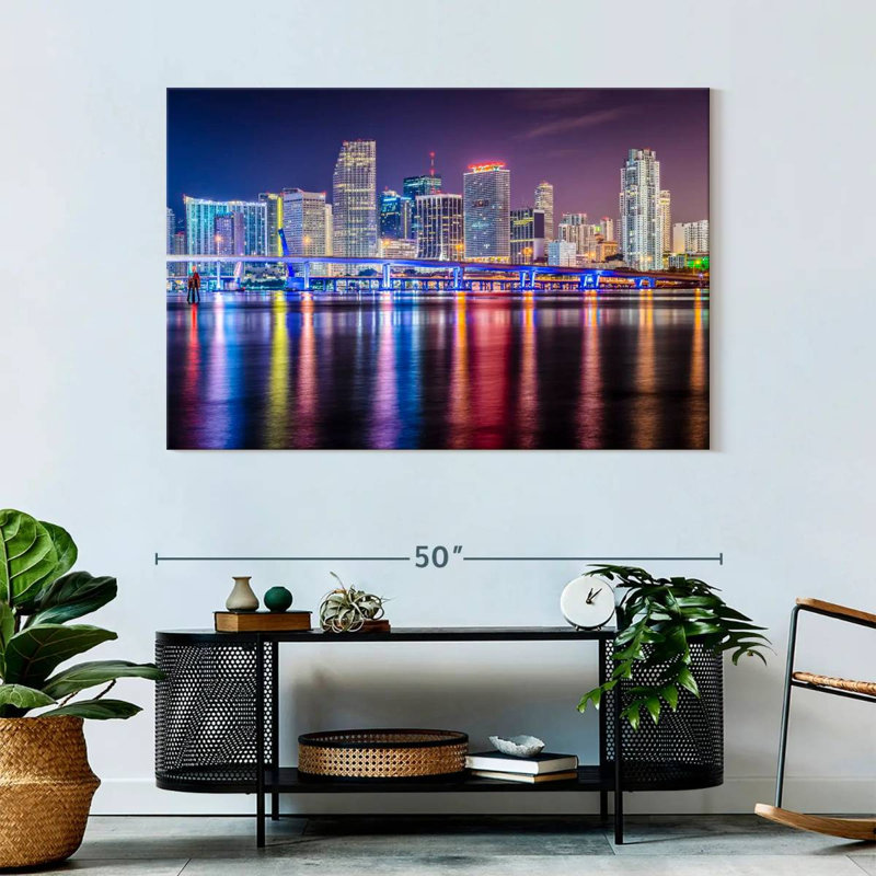 Couleurs Sirci Miami la nuit, H 32 po x l 48 po