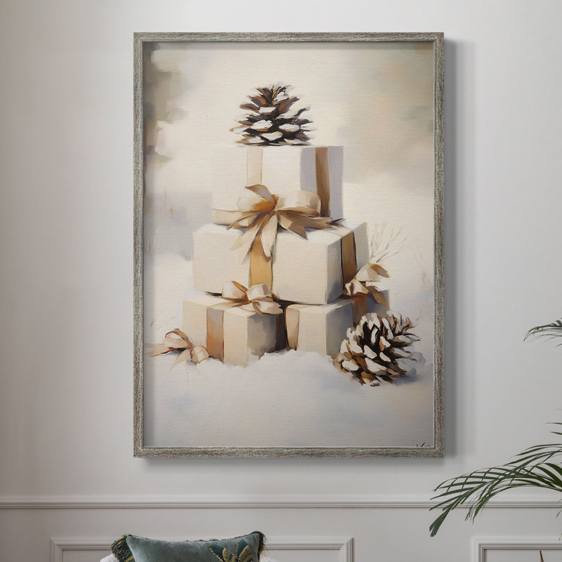 «Christmas Holiday Art», série 2 - CECXII, reproduction encadrée - bois massif, H 11 po x l 9 po