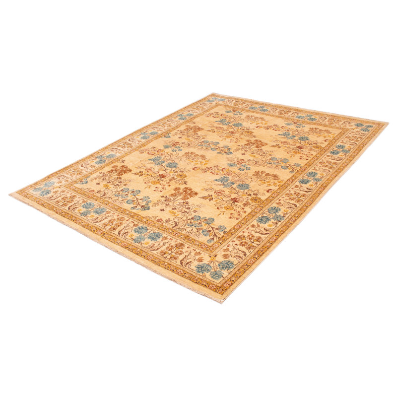 One-of-a-Kind 9'1" X 12'1" New Age Wool Area Rug in Khaki