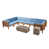 Structure teck / coussins bleu est en rupture de stock