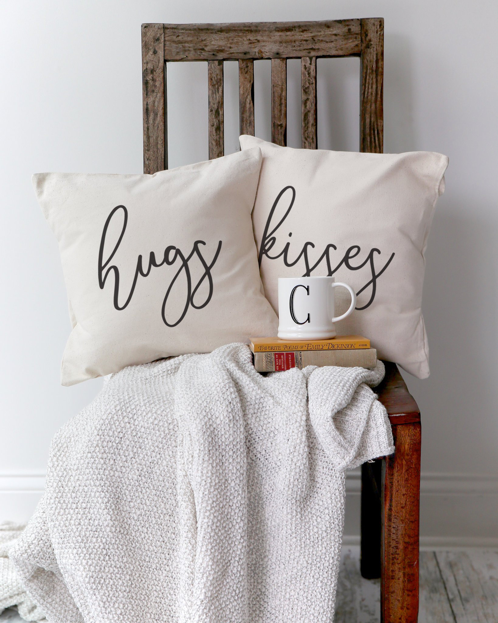 Hugs & Kisses  18x18 Pillow Cover – Lofty Living Shop