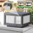 Black Outdoor Solar Post Light With Dimmable LED And Dusk-To-Dawn Sensor