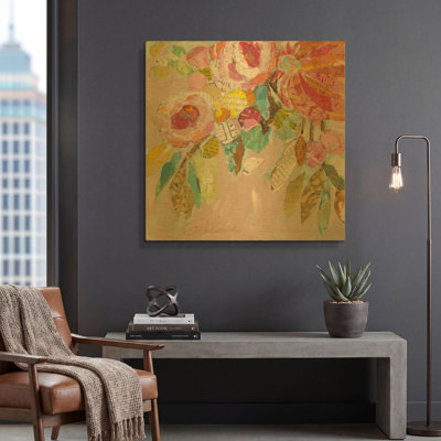 'Dream Floral 1' By St. Hilaire Elizabeth Metal Wall Art, 36" x 36"