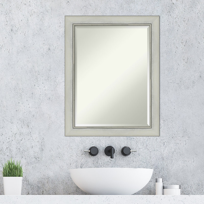 Miroir de salle de bain Kellison, Noir / argent, 28 po x 22 po