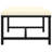 Reno Outdoor Sectional Footrest Ottoman, Black Rattan, Ivory Polyester