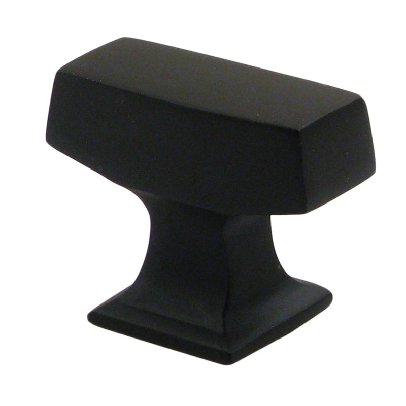 1 3/8 Length Rectangle Knob, Oil Rubbed Bronze