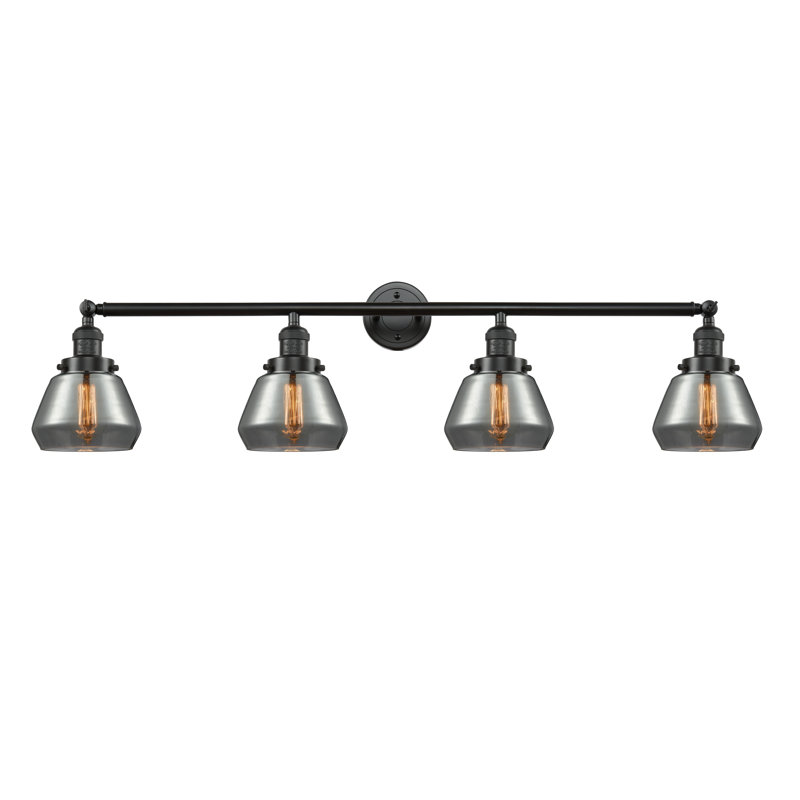 Chill 4 - Light Dimmable Vanity Light, 60 Watt Vintage Incandescent Bulb, Plated Smoked, Brushed Brass