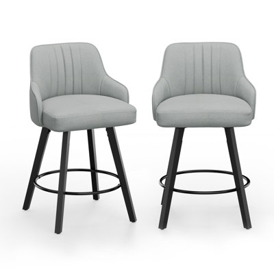 Tabouret de bar pivotant en tissu Modern