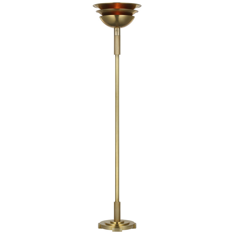 Ralph Lauren Langton 70" Torchiere Floor Lamp, Natural Brass, Natural Brass