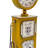 Analogue Metal Quartz Movement / Crystal Tabletop Clock in Yellow
