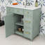 Meuble-lavabo de salle de bain avec lavabo en céramique, tablette réglable et tiroirs-1549534076