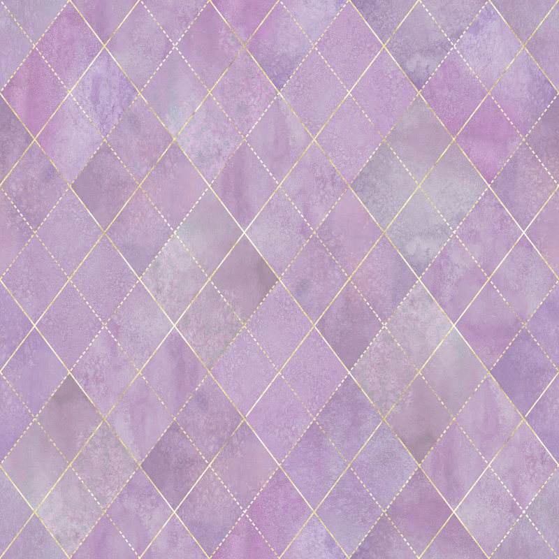 Argyle Geometric - Wrapped Canvas Print, 122cm H x 122cm W x 3.8cm D
