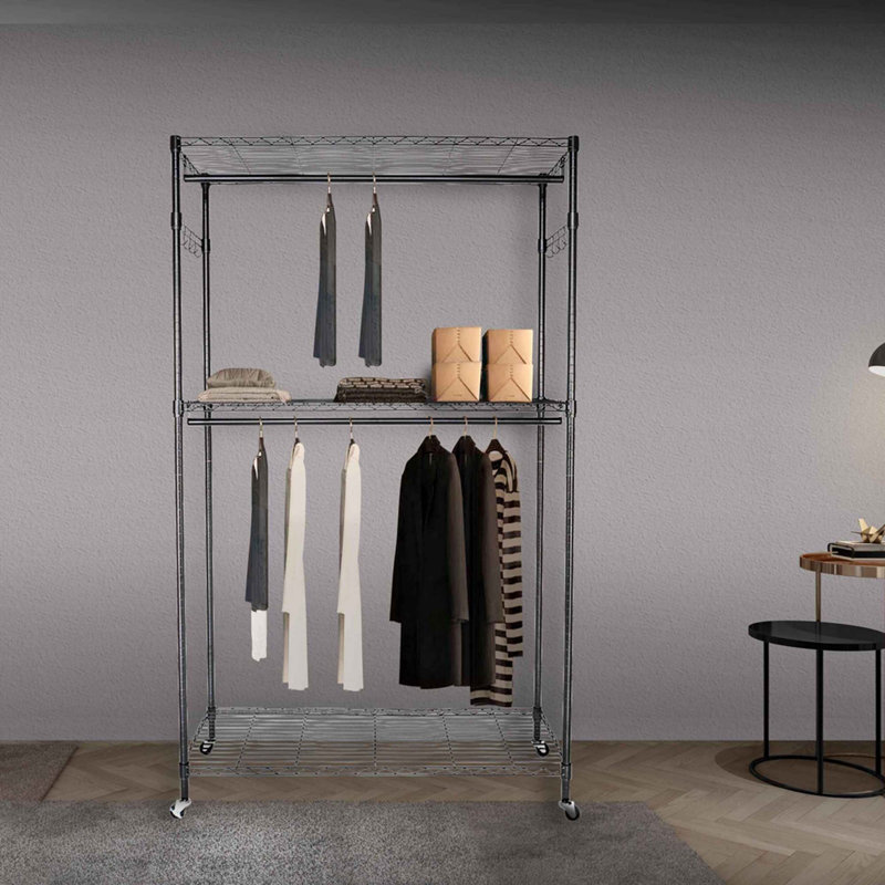 Support à vêtements à 2 niveaux