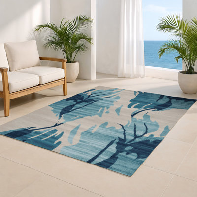 Watercolor Brown Indoor and Outdoor Area Rug