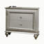 Champagne 2-Drawer Nightstand with Sparkling Trim