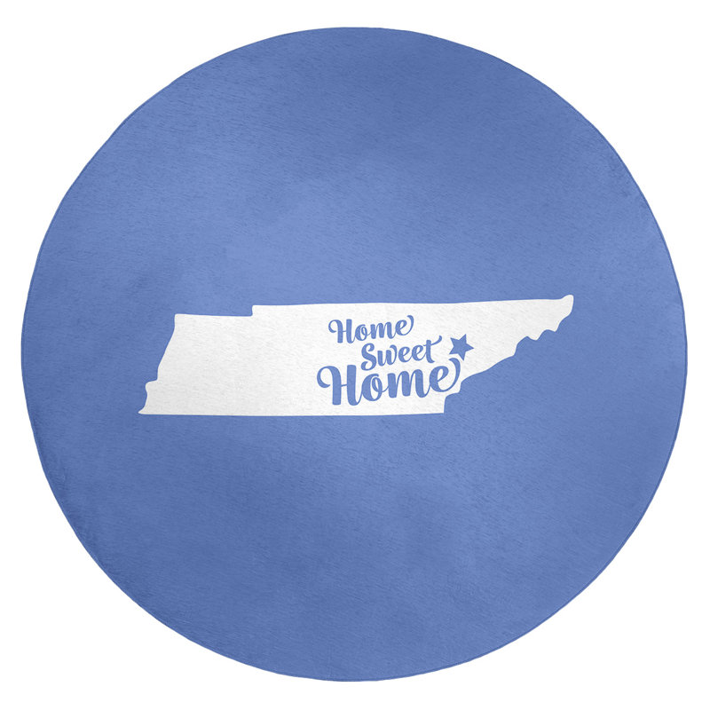 Tapis en poly-chenille knoxville à la maison, Rond 5 pi